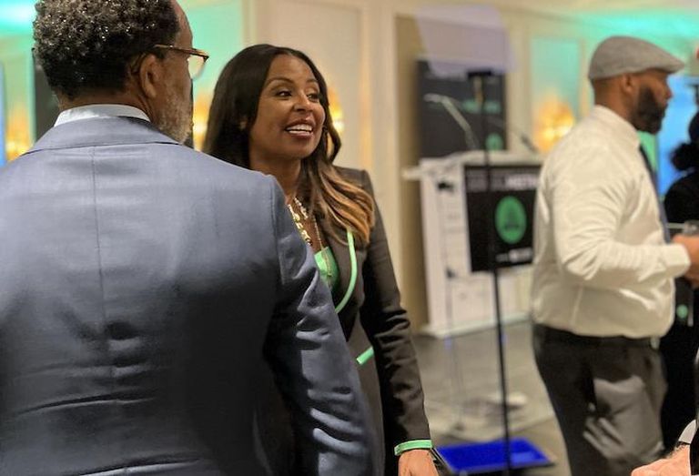 Downtown Partnership of Baltimore President Shelonda Stokes during the organizations annual meeting Thursday. 
