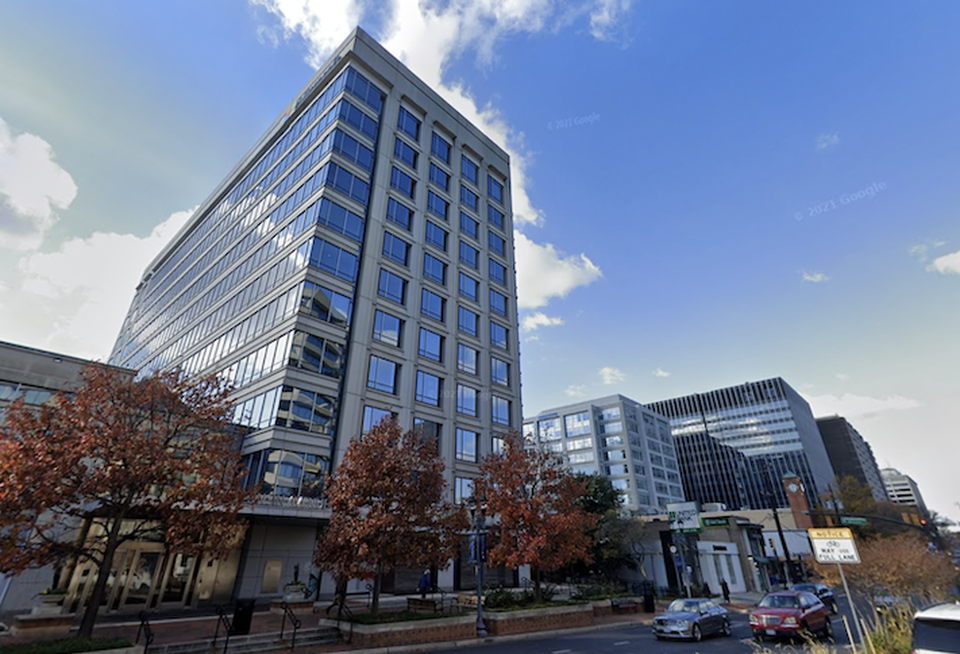 The office building where Artemis Real Estate Partners is headquartered at 5404 Wisconsin Ave. in Chevy Chase, Maryland.