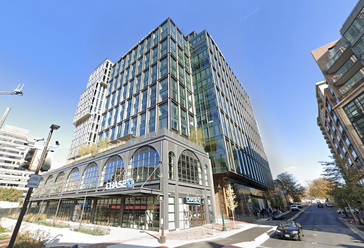 The office building at 4747 Bethesda Ave., which JBG Smith developed and relocated its headquarters into in 2019. 