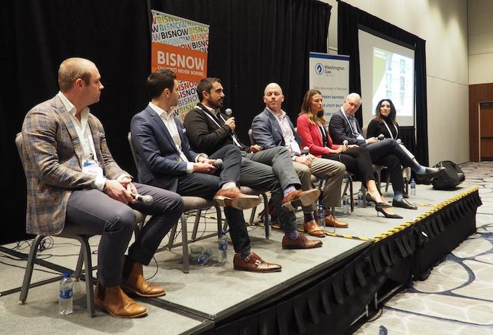 Fetch's Michael Patton, Starry's Roby Farchione, Sonder's Marley Dominguez, MRP Realty's Kevin Schaar, CO OP's Ashleigh Dubost, Safehold & iStar''s Tim Doherty and Bisnow's Liz Baker