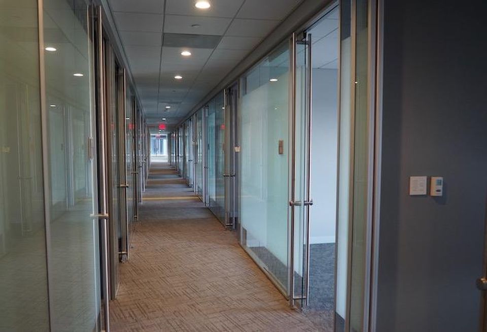 A hallway of offices in the DOJ's Constitution Square 4 space