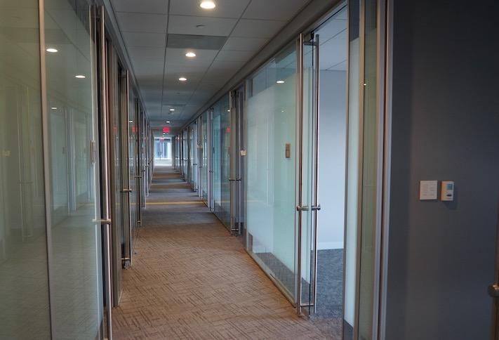 A hallway of offices in the DOJ's Constitution Square 4 space