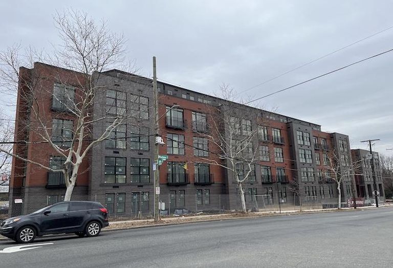 The apartment project at 1400 Montana Ave. NE, scheduled to deliver in May, photographed Feb. 24. 