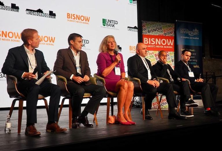 EYA's McLean Quinn, WC Smith's Brad Fennell, Urban Atlantic's Vicki Davis, RCP's Steve Etminani, Jair Lynch Real Estate Partners' Jair Lynch and JBG Smith's Jay Kelly