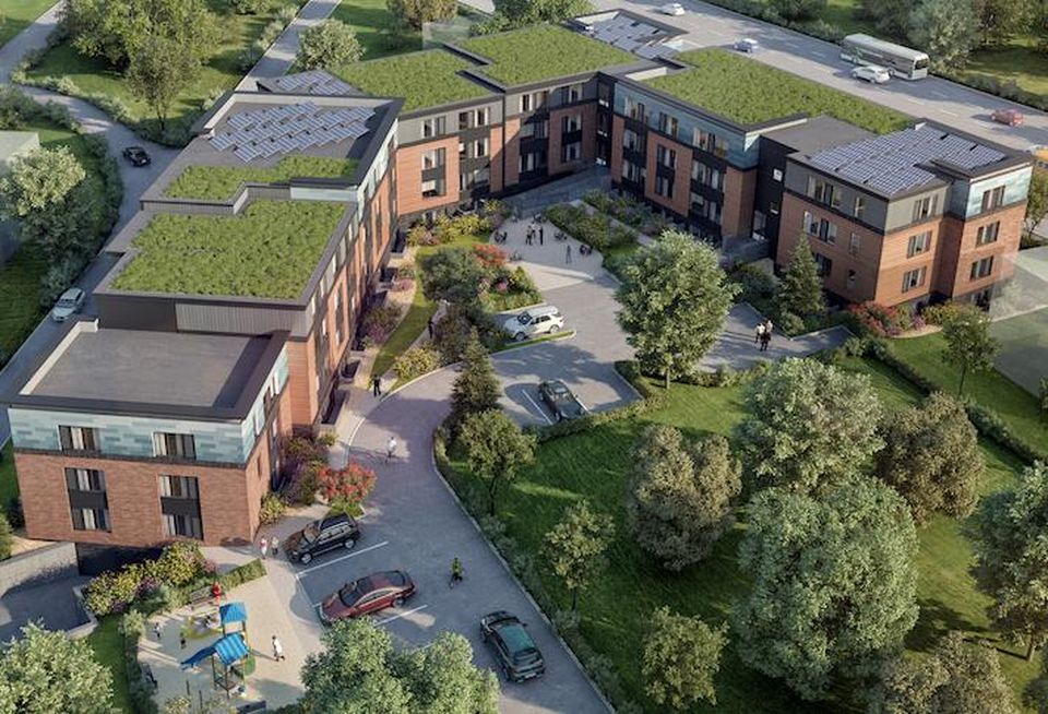 A rendering of the 86-unit Alabama Avenue Apartments project in Ward 8.
