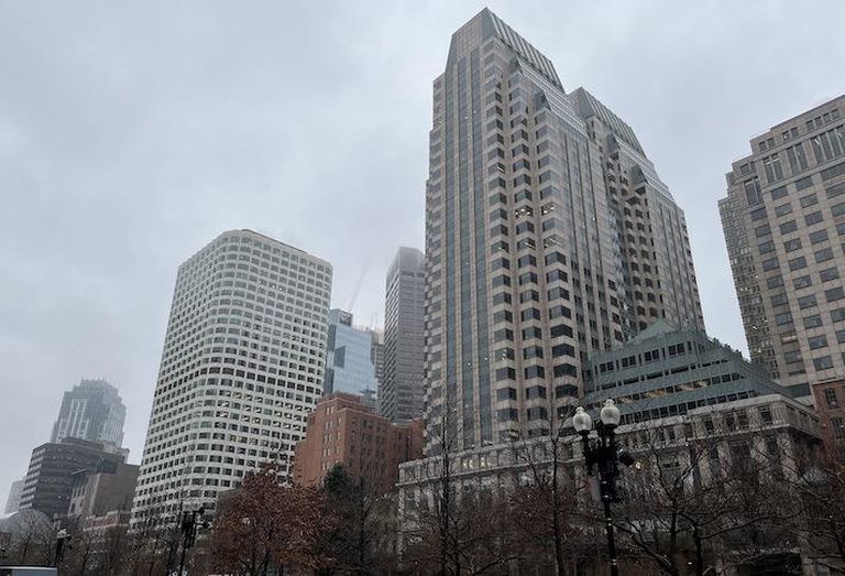 Office buildings in Boston, a city facing its highest vacancy rate since the Great Recession. 