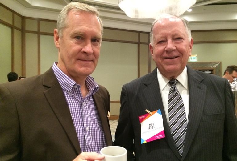 Friends get together at Bisnow events.