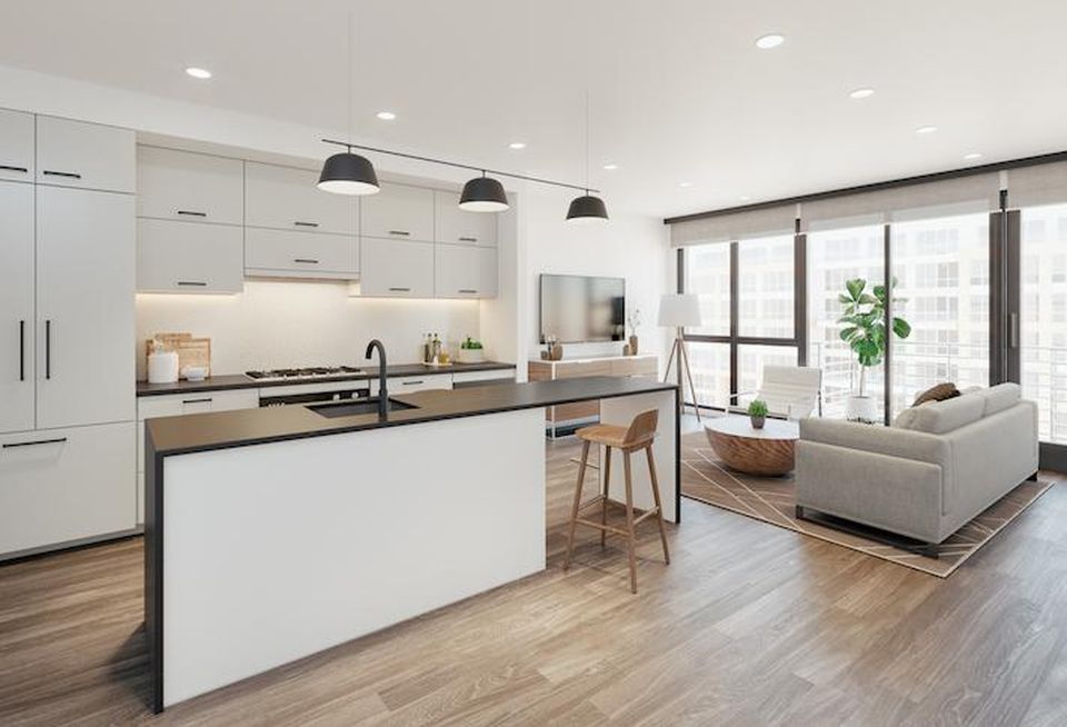 An interior rendering of a condo in Grosvenor's City Homes project. 