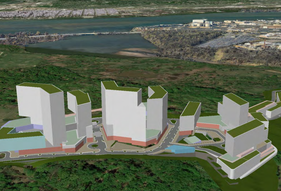 A concept rendering showing the potential for the National View development.