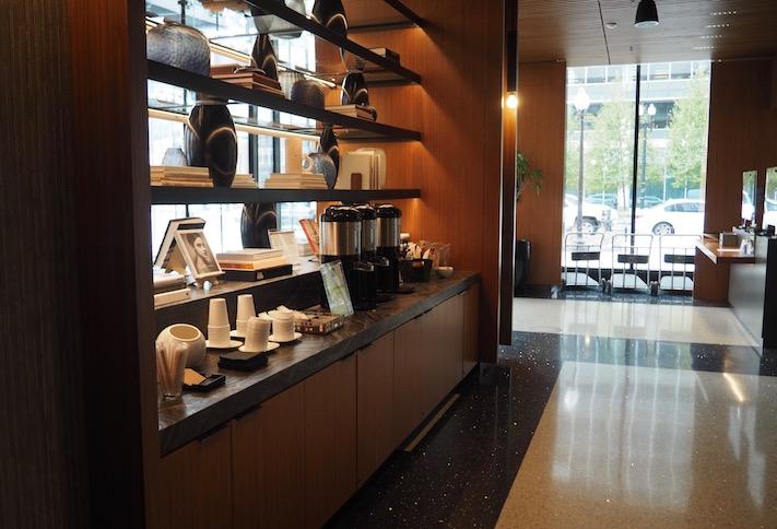 The coffee area in the AC Hotel Washington D.C. Convention Center. 