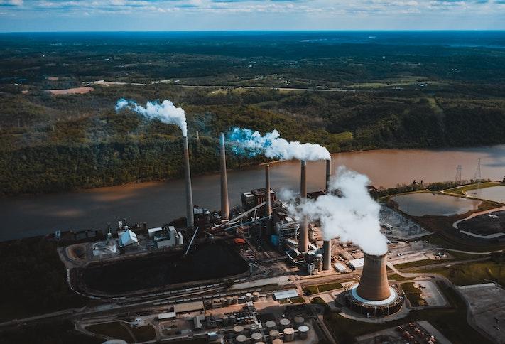carbon emissions smoke stacks