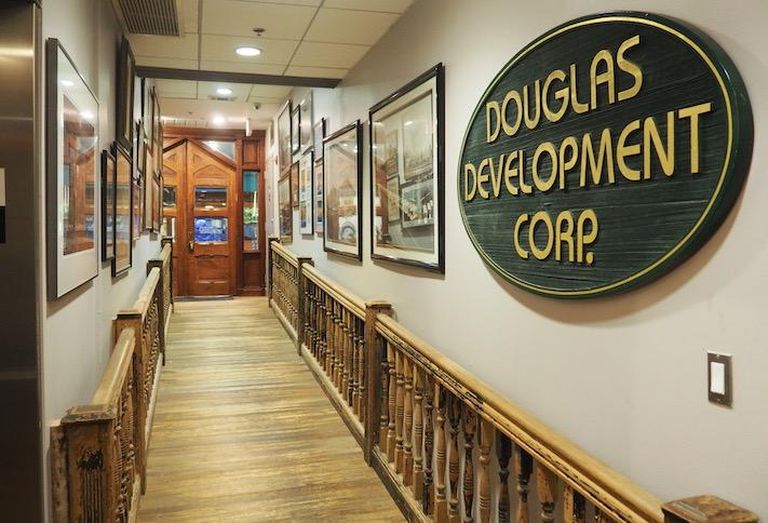 The entrance to Douglas Development's office in Chinatown