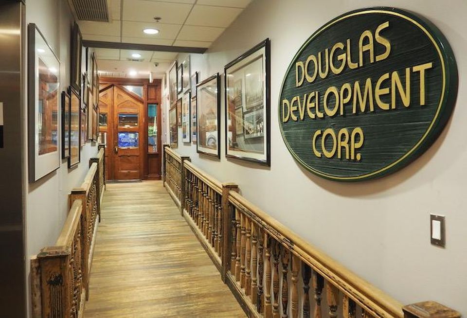 The entrance to Douglas Development's office in Chinatown