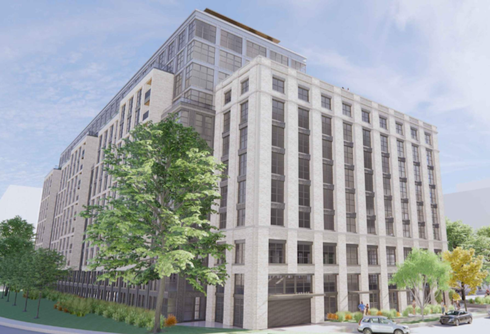 A rendering of Douglas' planned redevelopment of the Cotton Annex building at 300 12th St. SW.