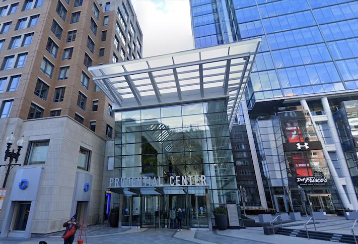 The entrance to Boston's Prudential Center, a mixed-use complex owned by Boston Properties and home to the REIT's headquarters. 