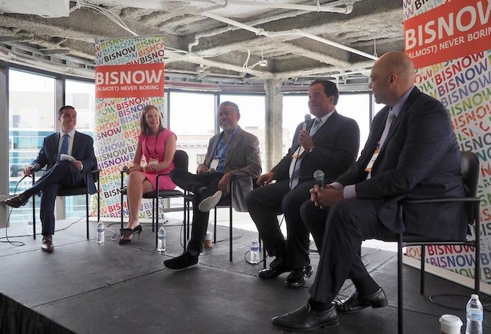 United Bank's Ross Draber, Charger Ventures' Jessie Henry, Neighborhood Development Co.'s Adrian Washington, Jarvis Commercial Real Estate's Ernie Jarvis and The Menkiti Group's Bo Menkiti
