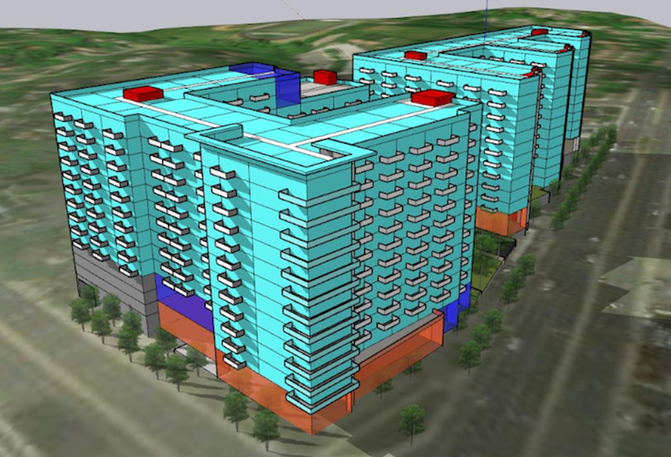A rendering of Wheaton Gateway, an 800-unit project planned by The Duffie Cos., Willco and Housing Opportunities Commission of Montgomery County.