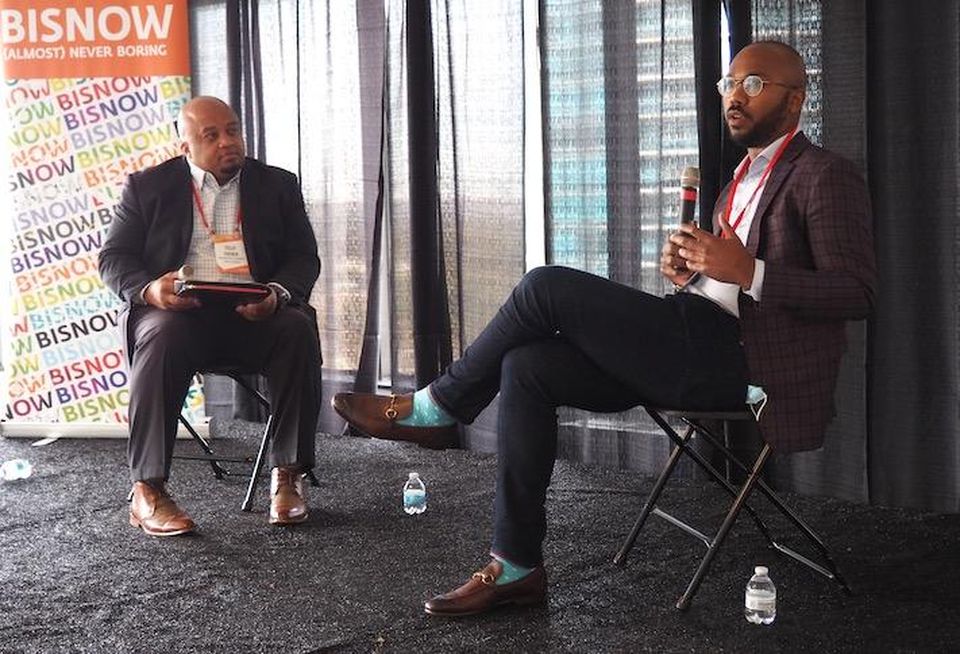 Arlington Economic Development's Telly Tucker and JBG Smith's Adam Rashid. 