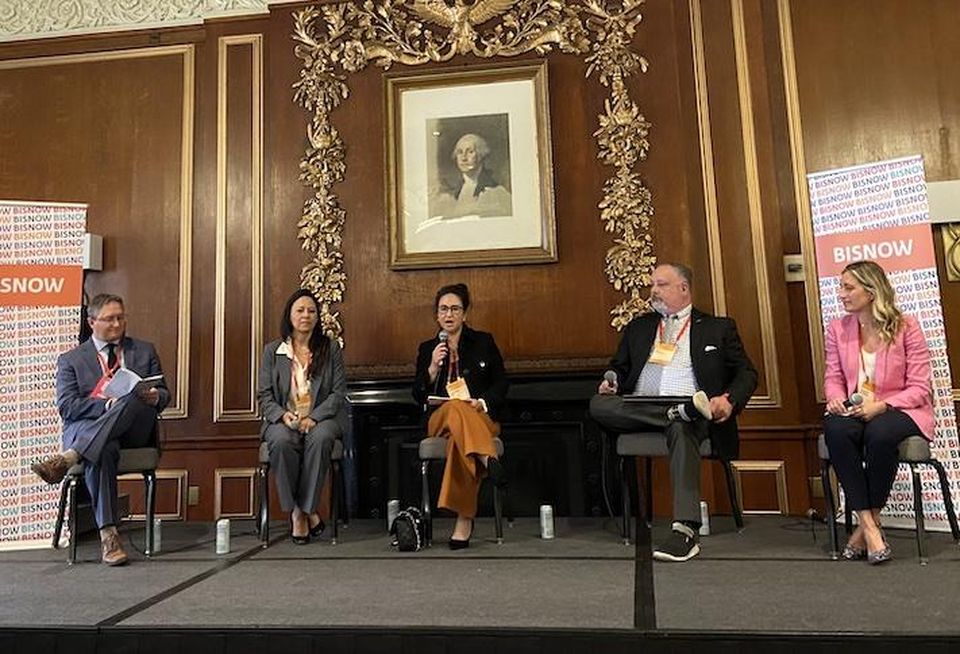 DPR Construction's Josh DiGloria, Boston Medical Center's Nancy Hanright, US HealthVest's Martina Sze, Phase Zero Design's Ron Goodin and Redgate's Kristi Dowd