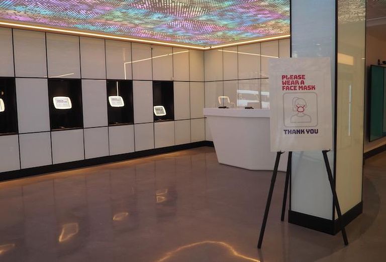 The check-in area at the Yotel Washington D.C.