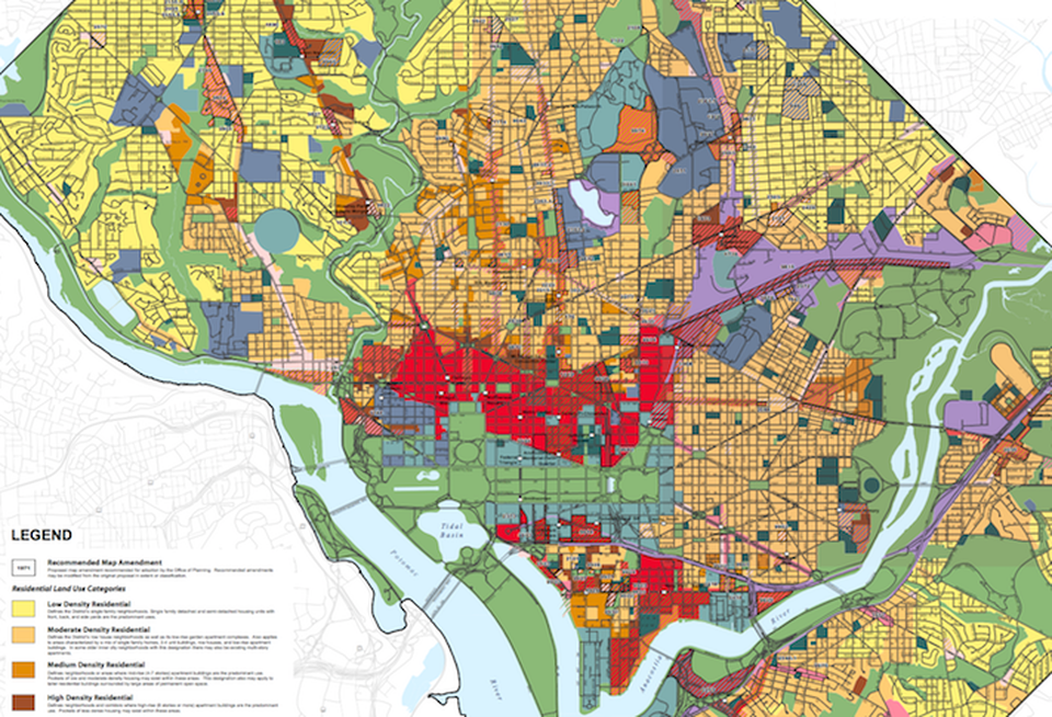 The proposed Future Land Use Map that D.C. included in its recommended Comprehensive Plan amendments