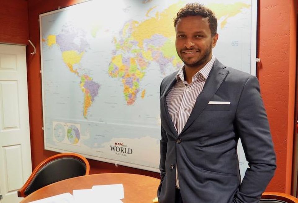 Acumen Cos. Chairman Abiud Zerubabel in his East End office