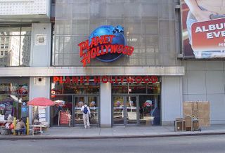 Planet Hollywood at its 1540 Broadway location in Times Square.