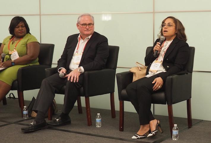 Johns Hopkins University's Alicia Wilson, Trammell Crow's Eric Fischer and Children's National Hospital's Michelle McGuire. 