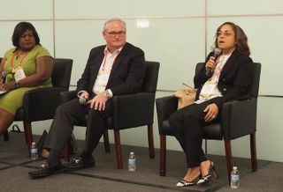Johns Hopkins University's Alicia Wilson, Trammell Crow's Eric Fischer and Children's National Hospital's Michelle McGuire. 