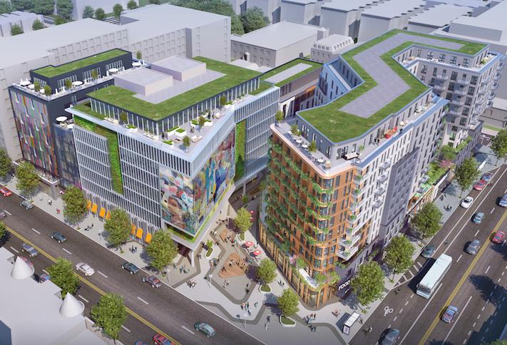 A rendering of the Dantes-Menkiti team's proposal for the Reeves Center redevelopment. 