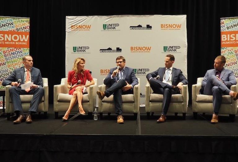 Linowes and Blocher's Matthew Gordon, Southern Management's Suzanne Hillman, Hogan Cos.' Tim Hogan, St. John Properties' Sean Doordan and Chesapeake Realty Partners' Derek Olszanowski