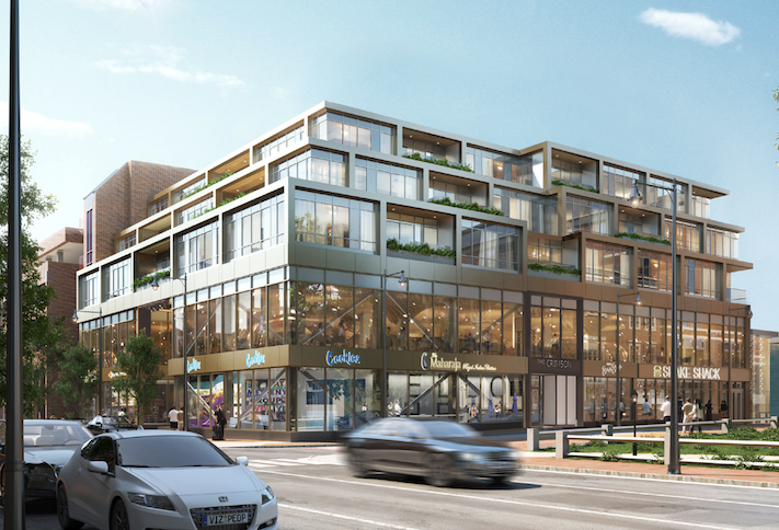 A rendering of the proposed redevelopment of the Crimson Galeria property at 57 John F. Kennedy St. in Harvard Square. 