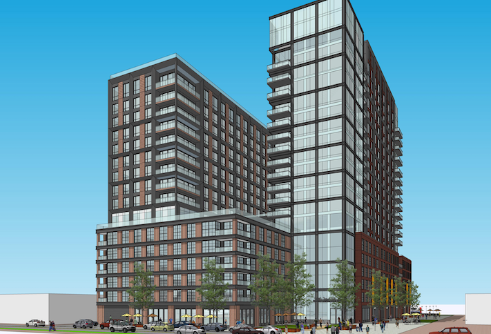 A rendering of the proposed project at 380 Second St. in Everett.