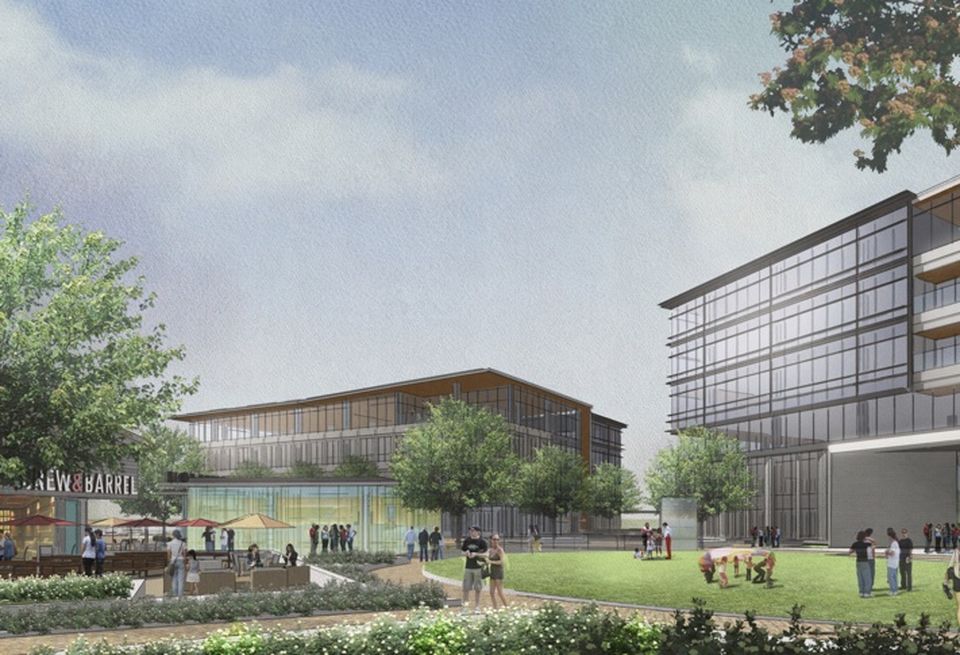 Kilroy Realty's 280k SF office component will have a brewery or café adjacent to the office building entrance.
