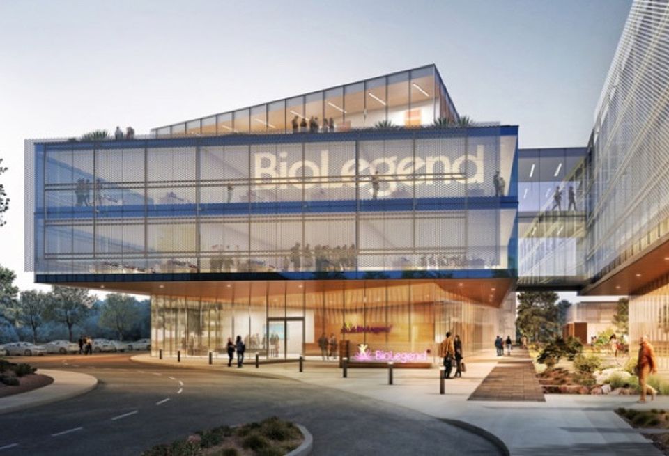 Conceptual rendering of Biolegend's new headquarters.