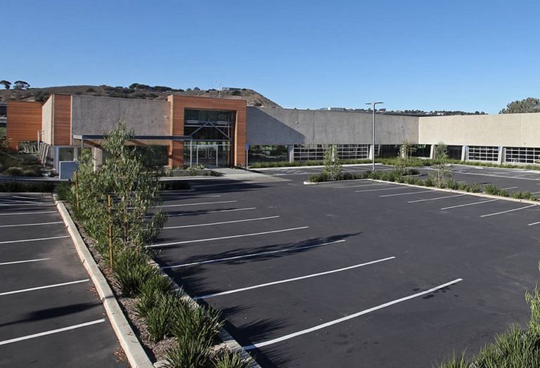 In converting industrial buildings to creative space, Cruzan maintains the industrial authenticity on the exterior, like at 3911 & 3931 Sorrento Valley Blvd, but gives interiors a modern makeover.