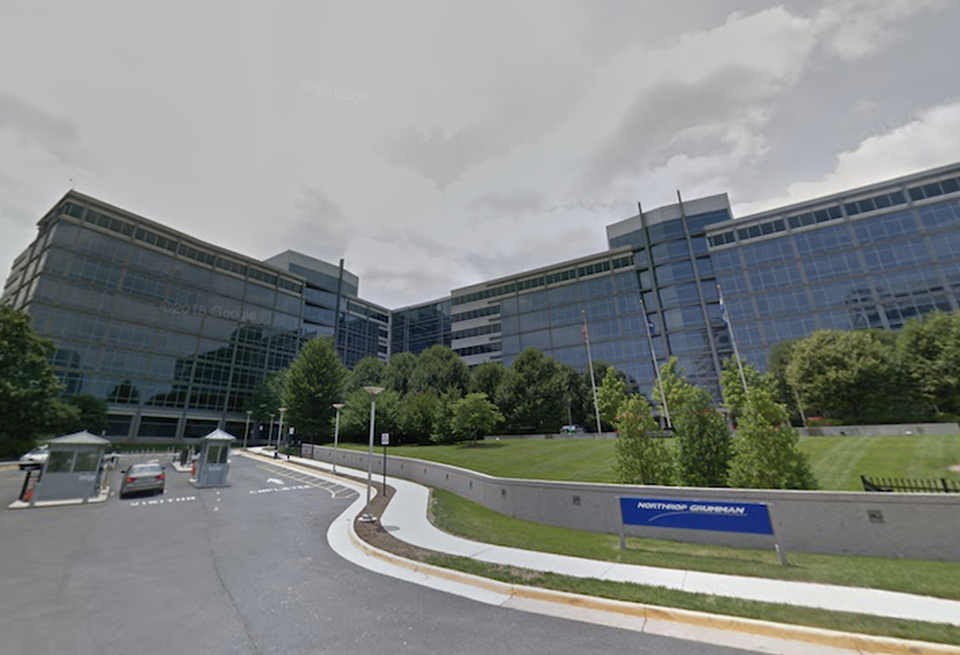 The Northrop Grumman office complex at 7555 Colshire Drive, which JLL is marketing for sale with redevelopment potential.