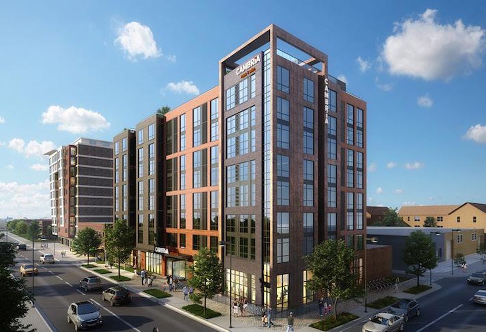 A rendering of Donohoe's Cambria Hotel Washington D.C. Capitol Riverfront at 69 Q St. SW