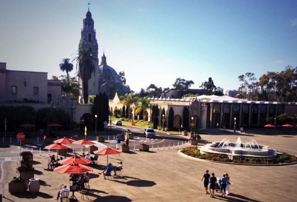 Pictured is original conceptualization of plan to replacea parking lot in front of Plaza de Panama with a water feature, landscaping an decorative pavers.