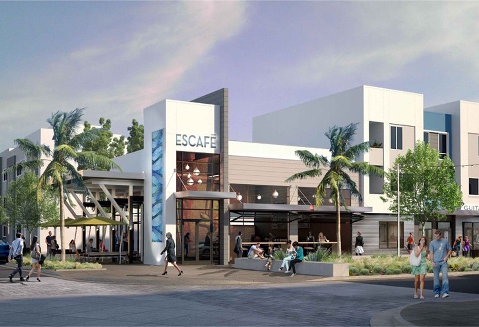 The Alexan Millenia's retail component creates a small town center for residents
