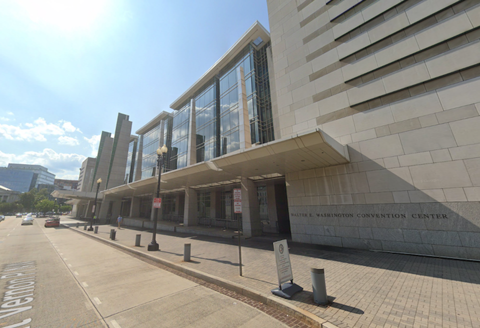 The Walter E. Washington Convention Center at 801 Mount Vernon Place NW.