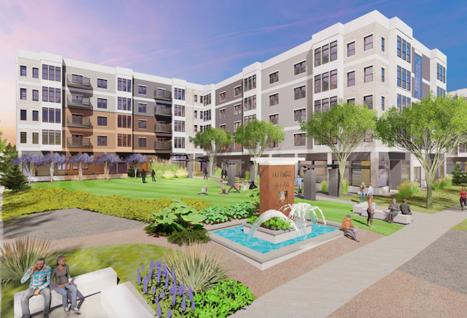 A rendering of the Beltway Plaza Mall redevelopment in Greenbelt.