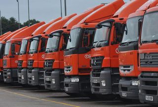 TNT lorries HGV vehicles