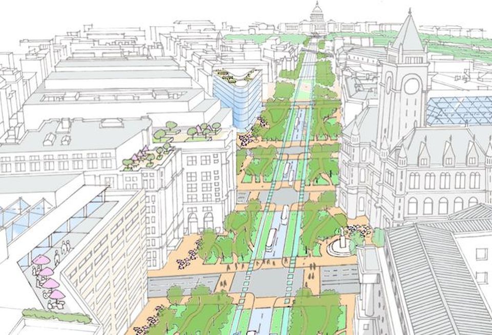 The Linear Green concept for Pennsylvania Avenue.