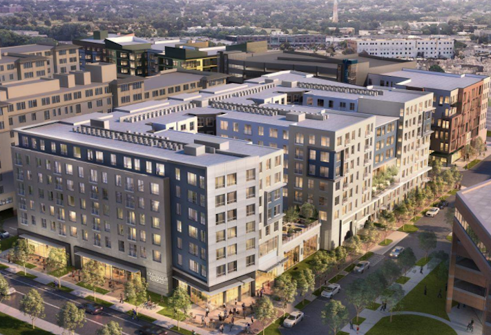 A rendering of 50 Cambridgepark Drive.