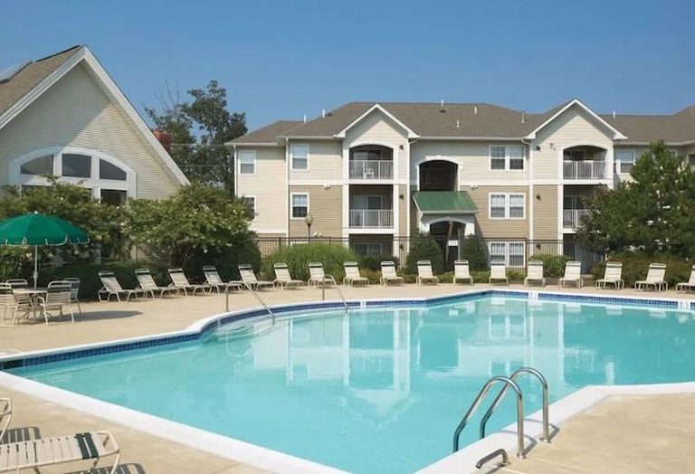 The outdoor pool at the Fields at Cascades multifamily complex in Sterling, Virginia. 