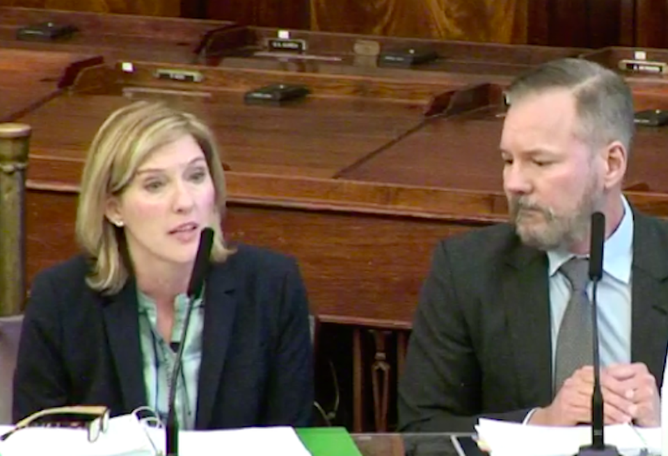 Amazon's Holly Sullivan and Brian Huseman