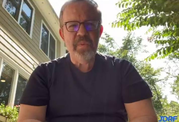 Savills' Adam Singer, the founder of the JDRF Real Estate Games, kicking off the virtual event Monday. 