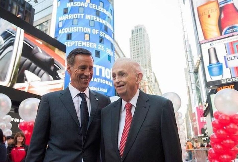 Marriott CEO Arne Sorenson and Marriott Executive Chairman Bill Marriott.