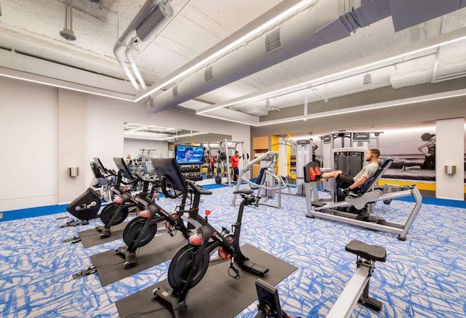 The new fitness center in the 3170 Fairview Park Drive office building.